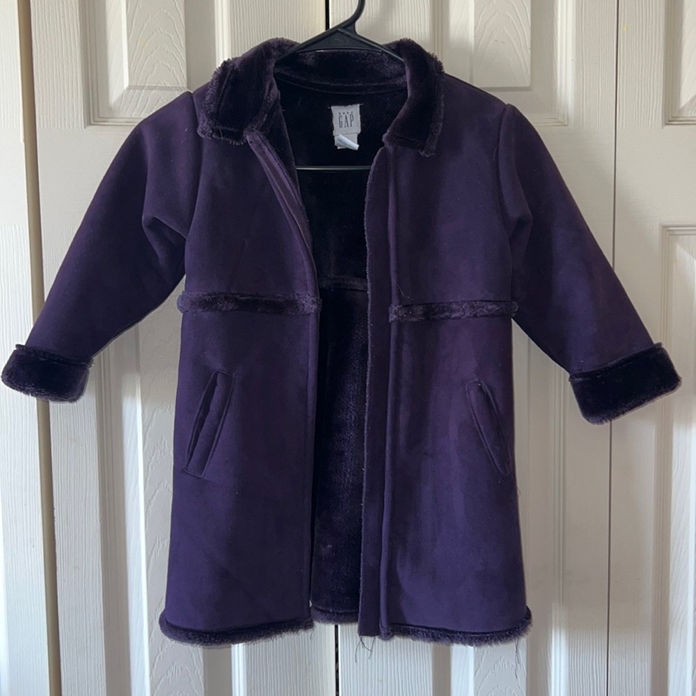 Vintage Baby Gap Purple Suede Girls Coat size 4xl (4 years)